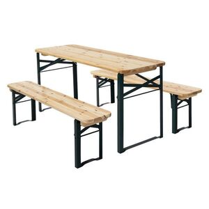 ML-DESIGN DĚTSKÁ SEDACÍ SADA OUTDOOR s ocelovým rámem, borovicové dřevo, hnědá obraz