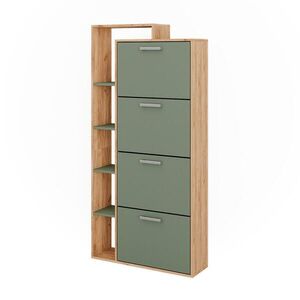 Vicco VÝKLOPNÍK NA BOTY Orlando Dub Goldkraft/zelená 80 x 166.1 cm se 4 přihrádkami obraz