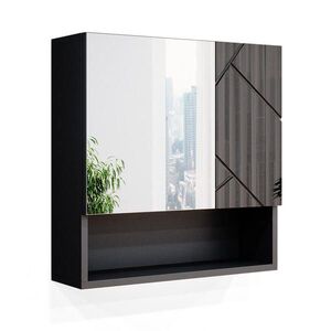 Vicco KOUPELNOVÁ ZRCADLOVÁ SKŘÍŇKA Irma Antracitový vysoký lesk 54 x 55 cm obraz