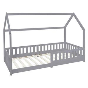 ML-DESIGN DĚTSKÁ POSTEL se střechou 90x200 cm světle šedá obraz