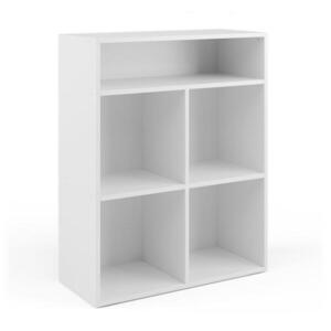 Vicco KNIHOVNA Bílá 72 x 90.2 cm 4 přihrádky obraz