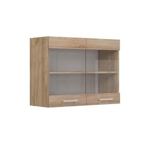 Vicco SKLENĚNÁ KUCHYŇSKÁ SKŘÍŇKA R-Line Sonoma 80 cm obraz