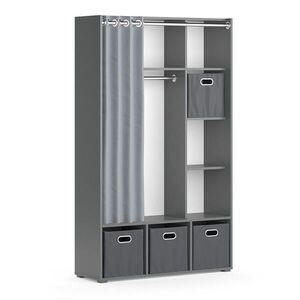 Vicco ŠATNÍ SKŘÍŇ Luigi Šedá 38 x 178.1 cm Se skládacími boxy (šedé) obraz