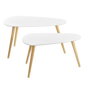 [en.casa] KONFERENČNÍ STOLEK Langesund SET 2dílný 80/40/46 cm obraz