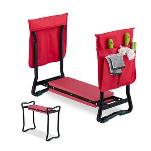 Relaxdays KLEKAČKA Černá Červená skládací polstrovaná se 2 kapsami obraz
