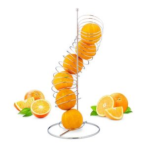 Relaxdays STOJAN Stříbrný kovová spirála 48 cm obraz