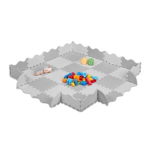 Relaxdays PODLOŽKA Šedá puzzle 36-dílná obraz