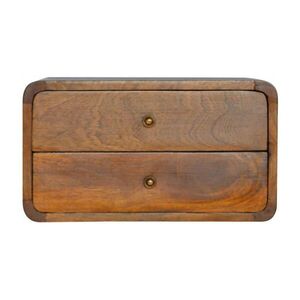 Artisan Furniture ÚLOŽNÝ POKLADNÍK buvolí kůže Oak-ish, skládací úložný pokladník, světle hnědý obraz