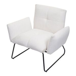 MCW LOUNGE KŘESLO BOUCLé Bílé obraz