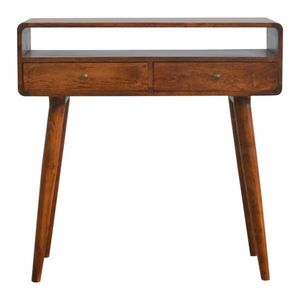 Artisan Furniture KONSOLOVÝ STŮL se 2 zásuvkami, 1 otevřeným úložným prostorem, montáž na zeď, hnědá obraz