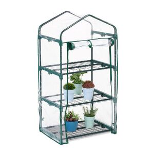 Relaxdays SKLENÍK Zelený Transparentní PVC fólie obraz