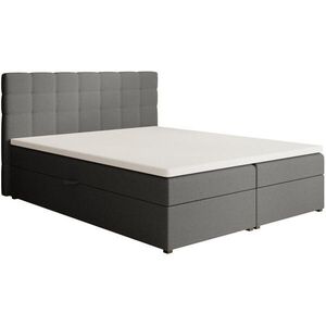 Beautysofa ČALOUNĚNÁ postel Topiq I 164/203/103, tmavě šedá, bouclé látka obraz