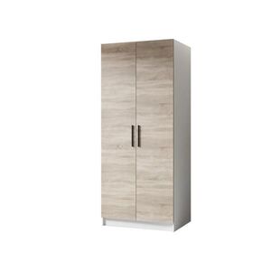 Kier Furniture ŠATNÍ SKŘÍŇ GOLD Bílá & Dub Sonoma obraz