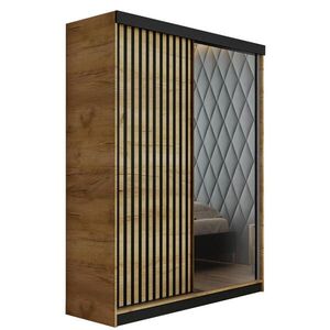 Kier Furniture POSUVNÁ ŠATNÍ SKŘÍŇ MALANI - Dub Craft 138x205x59 cm obraz