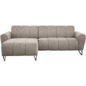 Beautysofa ROHOVÁ pohovka Volare Mini bez funkce spaní, cappuccino, levá, látka Storm obraz