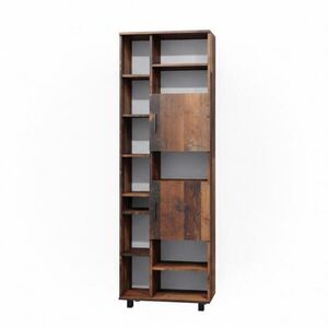 Vicco KOUPELNOVÁ SKŘÍŇKA Ilias Rustikální dub 60 x 190 cm s dvířky a otevřenými přihrádkami obraz