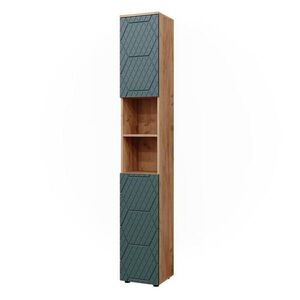 Vicco KOUPELNOVÁ SKŘÍŇKA Irma Zelený/zlatý dub 30 x 192 cm obraz