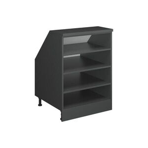 Vicco SKŘÍŇ POD ŠIKMOU STŘECHU Rion Antracit 60 x 81.8 cm se 4 přihrádkami, korpus skříně hloubka 60 cm obraz