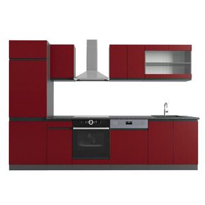 Vicco KUCHYŇSKÝ KOUT R-Line Červená/antracitová 300 cm , PD Antracit obraz