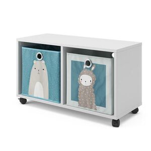 Vicco DĚTSKÁ POLIČKA Bílá 72 x 42.4 cm se 2 skládacími boxy obraz