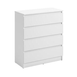 Home Collective KOMODA se 4 zásuvkami, šířka 76 cm, v bílé barvě obraz