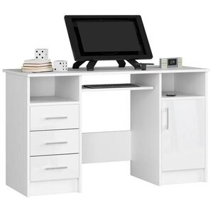 RAUMHIRSCH FURNITURE PSACÍ STŮL Bílá, lesklá bílá 74/124/52 obraz