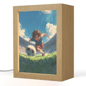 OnlyWow NOČNÍ LAMPIČKA Stadion - Fotbalista - Míč 15x20 cm obraz