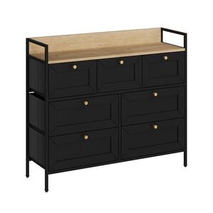 Vicco KOMODA Belaro Černá 98 x 85 cm se 7 zásuvkami obraz
