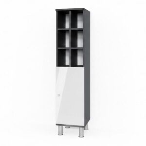 Vicco STŘEDNÍ SKŘÍŇKA Fynn Bílá vysoký lesk 30 x 130.6 cm velké dveře obraz