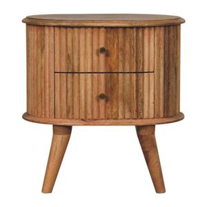 Artisan Furniture KONSOLOVÝ STOLEK v kaštanovém provedení z masivního dřeva, 1 zásuvka, severské nohy obraz