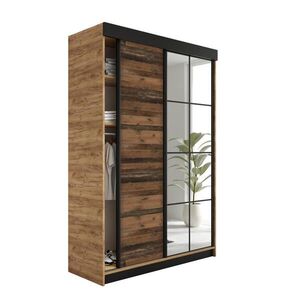 Kier Furniture POSUVNÁ ŠATNÍ SKŘÍŇ LAMARO 167x205x59cm - Dub Craft & Old Style obraz