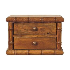 Artisan Furniture PŘÍSTAVNÍ STOLEK s povrchem v barvě uhlíkového jasanu, 1 zásuvka, 2 otevřené police, tmavě hnědý. obraz