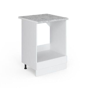 Vicco SKŘÍŇKA NA VESTAVĚNOU TROUBU R-Line Bílá vysoký lesk 60 cm s pracovní deskou obraz