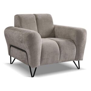 Beautysofa RELAXAČNÍ křeslo Volare s kovovými nohami, světle hnědá obraz