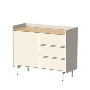 Vicco KREDENC Velina Krémová 100 x 82 cm se 3 zásuvkami a 1 dvířky obraz