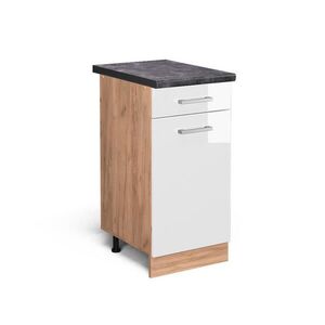 Vicco SPODNÍ SKŘÍŇKA KUCHYŇSKÉ LINKY R-Line Bílá vysoký lesk 40 cm , PD Antracit obraz