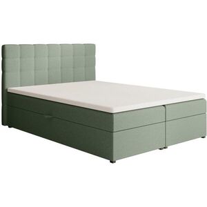 Beautysofa ČALOUNĚNÁ postel Topiq I 144/203/103, zelená, bouclé látka obraz