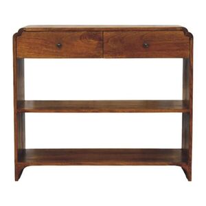 Artisan Furniture NOČNÍ STOLEK s povrchovou úpravou Warm Oak, 2 zásuvky, mangově hnědá obraz