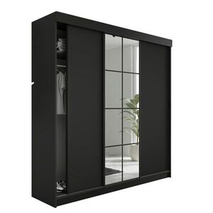 Kier Furniture POSUVNÁ ŠATNÍ SKŘÍŇ LAMARO - 250x205x59cm - Černá obraz