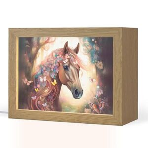 OnlyWow NOČNÍ LAMPIČKA Kůň - Příroda - Květiny - Motýli - Les 20x15 cm obraz