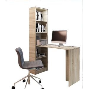 Kier Furniture PSACÍ STŮL B-1 s regálem Dub Sonoma obraz