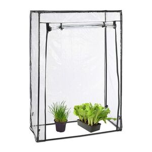 Relaxdays SKLENÍK Průhledný Černý PVC fólie obraz