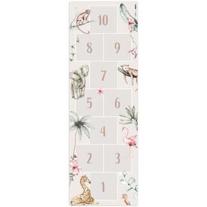 OnlyWow DĚTSKÝ KOBEREC Hinkelpad - Zvířata - Safari - Akvarel - Děti 90x270 cm obraz