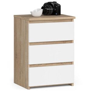 RAUMHIRSCH FURNITURE KOMODA dub Sonoma, bílá 57/40/35 obraz