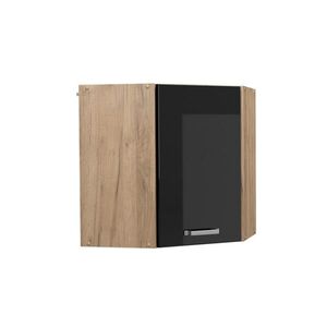 Vicco ROHOVÝ VĚŠÁK NA STĚNU R-Line Černý vysoký lesk 57 cm obraz