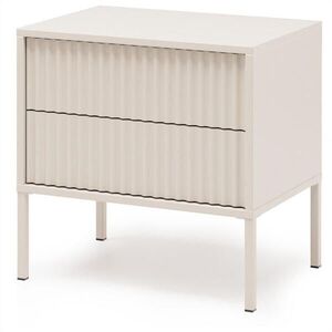 Beautysofa NOČNÍ stolek Noto se 2 zásuvkami a drážkovanými čely, 54 cm obraz