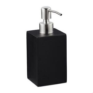 Relaxdays DÁVKOVAČ Černý hranatý 300 ml obraz