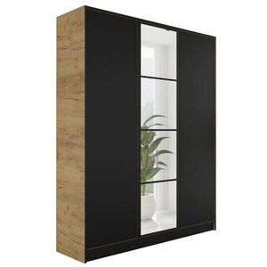 Kier Furniture ŠATNÍ SKŘÍŇ EDEN 3D v4 - 156, 4x205x39 cm - Dub Craft, Černá obraz