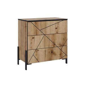 Vicco KREDENC Hatto Dub 78 x 76.8 cm se 3 zásuvkami obraz