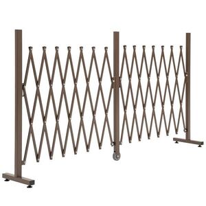 Outsunny ZAHRADNÍ PLOT, hliník, železo, tmavě hnědý, 103, 5V x 52–405D cm obraz